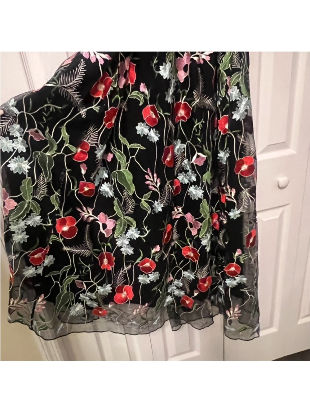 EVA BY EVA FRANCO Embroidered Floral  Maxi Wrap Dress size 14 - Picture 12 of 16